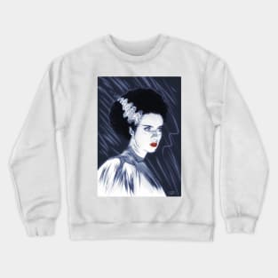 Elsa Lanchester - An illustration by Paul Cemmick Crewneck Sweatshirt